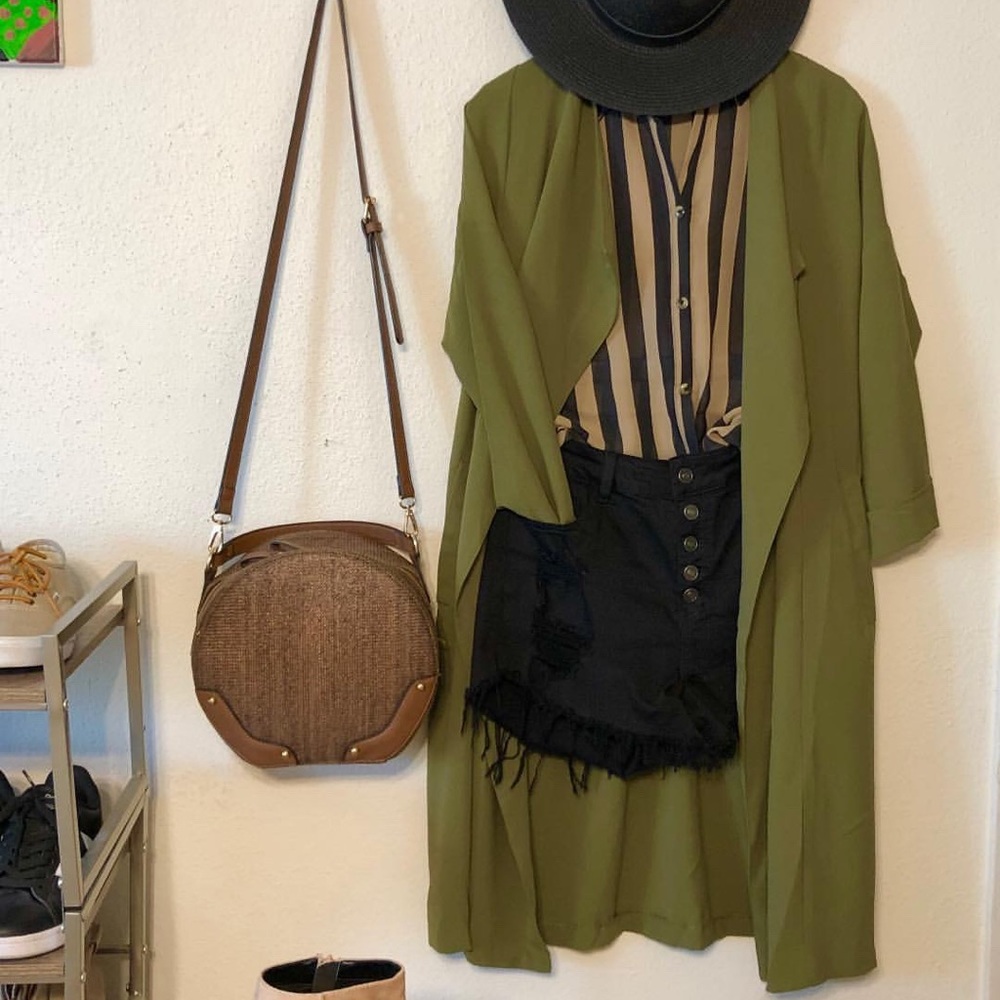 Roll Up Sleeve Long Sleeve Duster